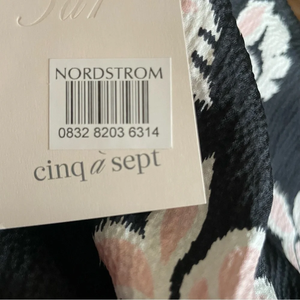 Cinq a sept Yesenia Floral Black and Pink Women's Top size small